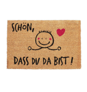 Fußmatte 10023841_0 SCHÖN DAS DU DA BIST, 40x60cm, rechteckig, für Innenbereich