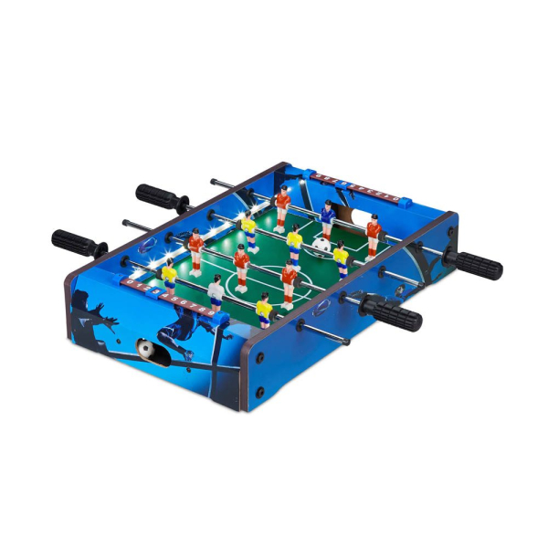 4052025240998 - Tischkicker mit LED-Beleuchtung Kinder & Erwachsene 4 Spielstangen inklusive 2 Bälle Tischfußball blau - Relaxdays 4052025240998 - Tischkicker mit LED-Beleuchtung Kinder & Erwachsene 4 Spielstangen inklusive 2 Bälle Tischfußball blau - Relaxdays