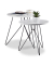Beistelltisch-Set 10024558_0, 40/48cm (H), 40/48cmx40/48cm (BxT), rund, weiß / schwarz