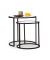 Beistelltisch-Set 10024573_0, 42/50,5cm (H), 50/40cmx50/40cm (BxT), rund, transparent / schwarz