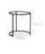 Beistelltisch-Set 10024573_0, 42/50,5cm (H), 50/40cmx50/40cm (BxT), rund, transparent / schwarz
