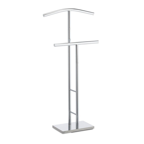 4052025245863 - Herrendiener Chrom Stummer Diener freistehender Handtuchhalter doppelter Bügel hbt 106x49x20 cm silber - Relaxdays 4052025245863 - Herrendiener Chrom Stummer Diener freistehender Handtuchhalter doppelter Bügel hbt 106x49x20 cm silber - Relaxdays