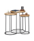 Beistelltisch-Set 10024710_0, 56/52/48cm (H), 41/33/25cmx41/33/25cm (BxT), rund, braun / schwarz