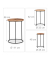Beistelltisch-Set 10024710_0, 56/52/48cm (H), 41/33/25cmx41/33/25cm (BxT), rund, braun / schwarz