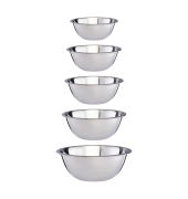 Schüssel-Set silber 5-tlg.