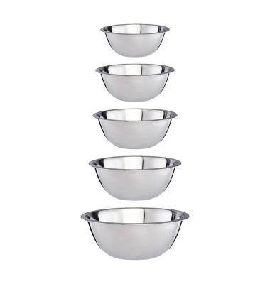 Schüssel-Set silber 5-tlg.