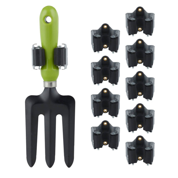 4052025256852 - relaxdays Wandhalterung Relaxdays Gerätehalter 10er schwarz grau 4052025256852 - relaxdays Wandhalterung Relaxdays Gerätehalter 10er schwarz grau