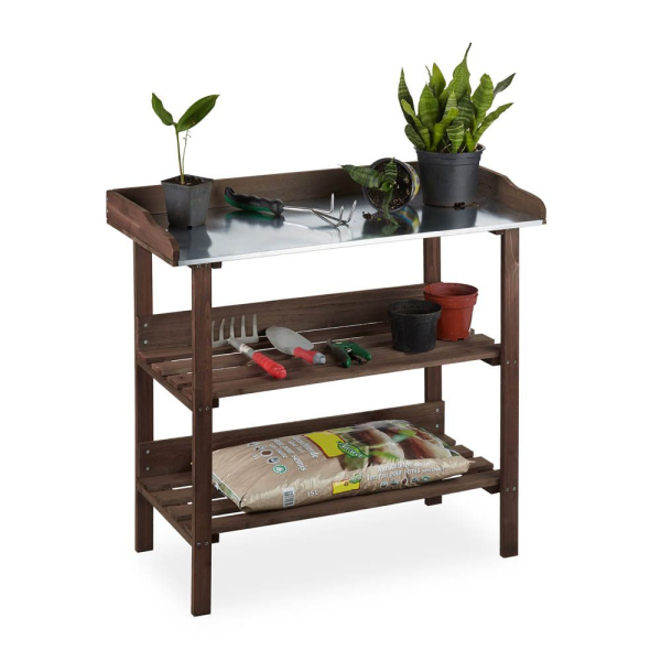 4052025263249 - Pflanztisch dunkelbraun 920 x 410 cm 4052025263249 relaxdays 4052025263249 - Pflanztisch dunkelbraun 920 x 410 cm 4052025263249 relaxdays