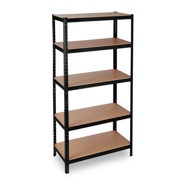 4052025267551 - Schwerlastregal 5 Ebenen Traglast 1325 kg Steckregal Keller Garage hbt 180x90x60cm Metall MDF schwarz - Relaxdays 4052025267551 - Schwerlastregal 5 Ebenen Traglast 1325 kg Steckregal Keller Garage hbt 180x90x60cm Metall MDF schwarz - Relaxdays