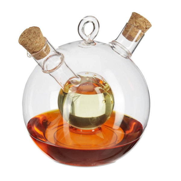 4052025276683 - Essig- und Ölspender 2 in 1 Ölflasche mit Korken Essig und Öl in einem 375 ml und 50 ml Glas transparent - Relaxdays 4052025276683 - Essig- und Ölspender 2 in 1 Ölflasche mit Korken Essig und Öl in einem 375 ml und 50 ml Glas transparent - Relaxdays