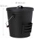 Ascheeimer mit Deckel 19,0 l schwarz