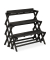 Blumentreppe Holz 90,0 x 55,0 x 85,5 cm schwarz