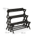 Blumentreppe Holz 90,0 x 55,0 x 85,5 cm schwarz