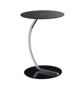 Beistelltisch 10031362_0, 55cm (H), 40x40cm (BxT), rund, schwarz / silber