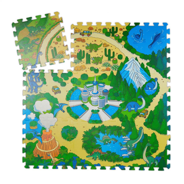 4052025314330 - Puzzlematte Dinosaurier grün bunt 310 x 310 cm 4052025314330 Relaxdays 4052025314330 - Puzzlematte Dinosaurier grün bunt 310 x 310 cm 4052025314330 Relaxdays