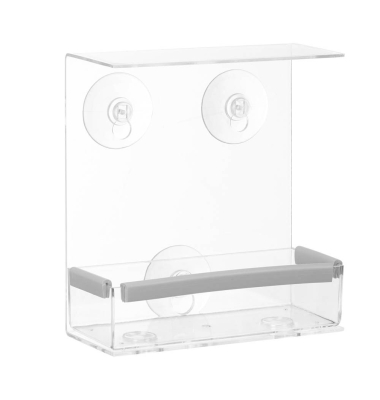 Vogelfutterspender transparent 15,0 x 7,5 x 16,5 cm