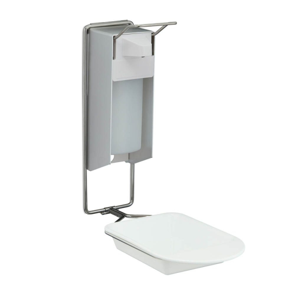 4052025327200 - Eurospender 500 ml Tropfschale Armhebel für Desinfektionsmittel & Seife Aluspender Wandbefestigung silber - Relaxdays 4052025327200 - Eurospender 500 ml Tropfschale Armhebel für Desinfektionsmittel & Seife Aluspender Wandbefestigung silber - Relaxdays