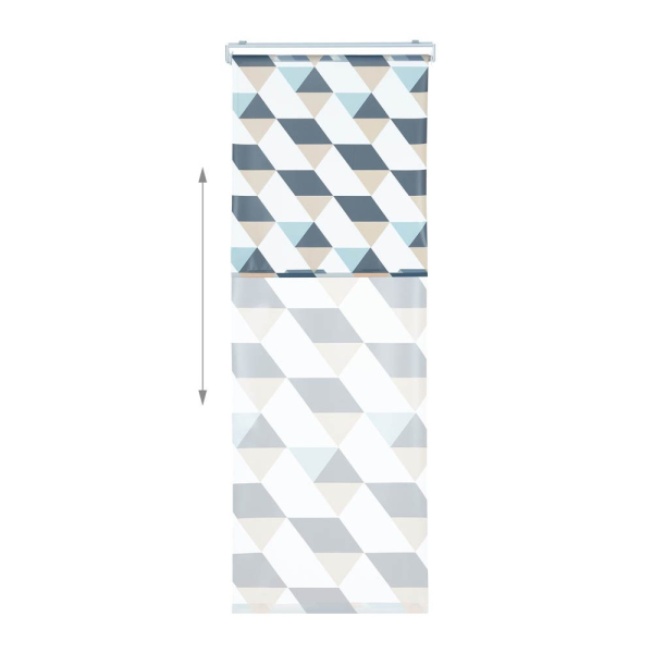 4052025904197 - Duschrollo 80x240 cm Dreieck Muster Seilzug flexible Montage Duschvorhang für Badewanne und Fenster bunt - Relaxdays 4052025904197 - Duschrollo 80x240 cm Dreieck Muster Seilzug flexible Montage Duschvorhang für Badewanne und Fenster bunt - Relaxdays