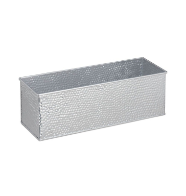 Blumenkasten Metall 40,0 x 12,5 x 13,5 cm silber