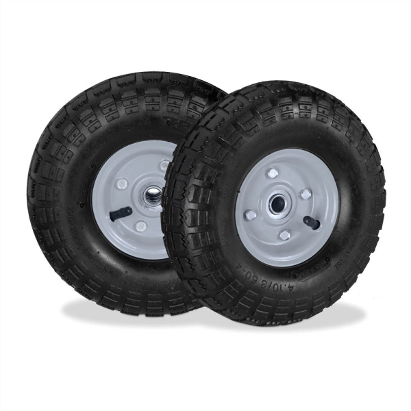 4052025908089 - 2x Sackkarrenrad 41 35-4 luftbereifte Ersatzräder 16 mm Achse 136 kg Stahlfelge 260x85 mm schwarz-grau - Relaxdays 4052025908089 - 2x Sackkarrenrad 41 35-4 luftbereifte Ersatzräder 16 mm Achse 136 kg Stahlfelge 260x85 mm schwarz-grau - Relaxdays