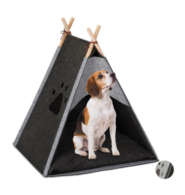 Hundezelt grau 59,5 x 59,0 x 70,5 cm