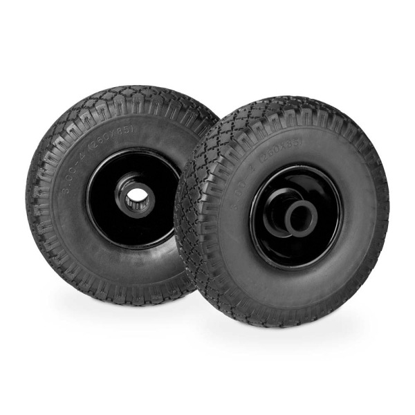 4052025913700 - Sackkarrenrad Set pannensicher 300-4 Vollgummireifen Stahlfelge 25 mm Achse 100 kg 260x85mm schwarz - Relaxdays 4052025913700 - Sackkarrenrad Set pannensicher 300-4 Vollgummireifen Stahlfelge 25 mm Achse 100 kg 260x85mm schwarz - Relaxdays
