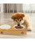 Futterstation HundeKatzen braun 29,5 x 14,0 x 5,5 cm