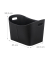 Kunstleder XL Kaminholzkorb 27,0 l schwarz 55,0 x 42,5 x 35,5 cm