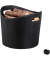 Kunstleder L Kaminholzkorb 17,0 l schwarz 39,5 x 38,0 x 31,5 cm
