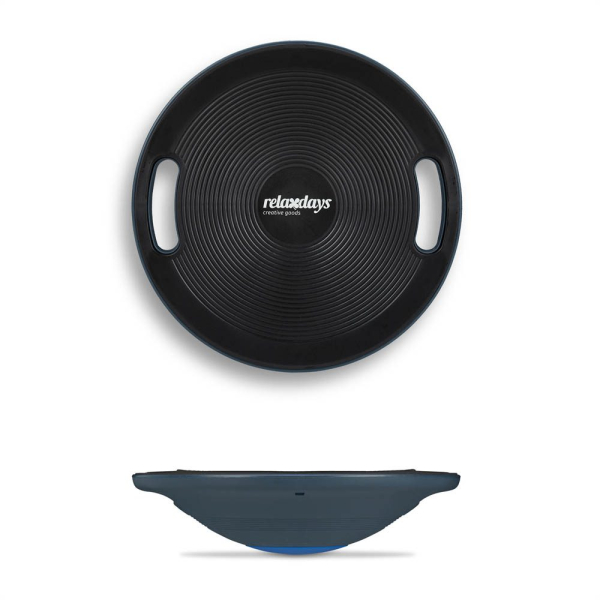 4052025917579 - Balance Board rutschfeste Oberfläche seitliche Griffe Wackelbrett Gleichgewichtstraining ø 40 cm schwarz - Relaxdays 4052025917579 - Balance Board rutschfeste Oberfläche seitliche Griffe Wackelbrett Gleichgewichtstraining ø 40 cm schwarz - Relaxdays