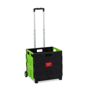 Einkaufstrolley 10027691_53, max. BeLiterastbarkeit bis ca. 35kg, außen 460x390x370mm, Kunststoff, Aluminium, Gummi schwarz/grün