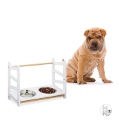 Futterstation HundeKatzen weiß 42,0 x 22,0 x 20,0 cm
