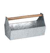 Blumenkasten Metall 36,0 x 20,0 x 20,0 cm silber