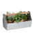 Blumenkasten Metall 36,0 x 20,0 x 20,0 cm silber