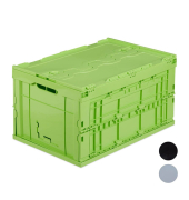 Klappbox 10022590_53, 60 Liter mit Deckel, außen 585x395x325mm, Polypropylen grün