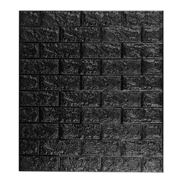 4052025925994 - Relaxdays - Wandpaneele selbstklebend 10er Set dekorative Steinoptik 3D Paneele weicher Schaumstoff 78x70cm schwarz 4052025925994 - Relaxdays - Wandpaneele selbstklebend 10er Set dekorative Steinoptik 3D Paneele weicher Schaumstoff 78x70cm schwarz