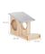 Eichhörnchen-Futterhaus braun 12,0 x 25,0 x 18,0 cm