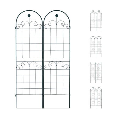 Rankgitter Metall 50,0 x 1,5 x 180,0 cm grün