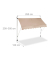 Klemmmarkise beige