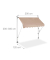 Klemmmarkise beige
