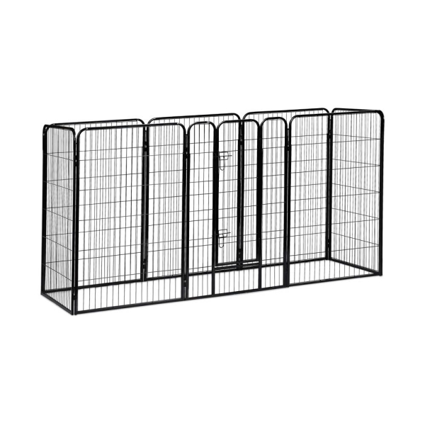 4052025939717 - Relaxdays - Welpenauslauf kleine Hunde Welpen Kleintiere Innen Außen Laufstall HxBxT 120 x 765 x 235 cm schwarz 4052025939717 - Relaxdays - Welpenauslauf kleine Hunde Welpen Kleintiere Innen Außen Laufstall HxBxT 120 x 765 x 235 cm schwarz