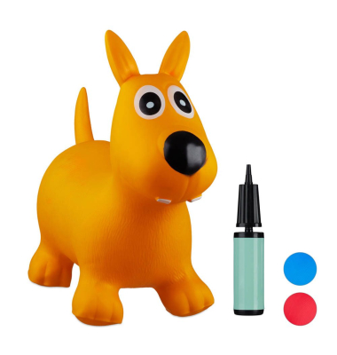 Hüpftier Hund gelb