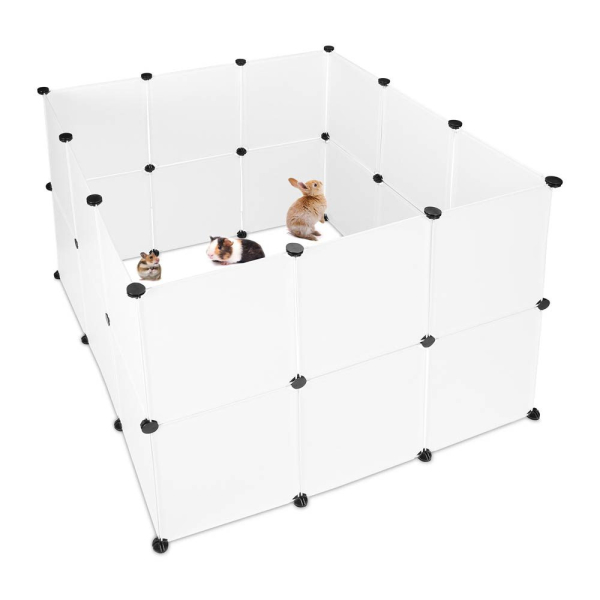 4052025942298 - Relaxdays - Freilaufgehege Kunststoff diy Freigehege Erweiterbarer Auslauf für Kleintiere hbt 92 x 110 x 110 cm weiß 4052025942298 - Relaxdays - Freilaufgehege Kunststoff diy Freigehege Erweiterbarer Auslauf für Kleintiere hbt 92 x 110 x 110 cm weiß