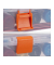 Aufbewahrungsbox 10024158_57 mit Deckel, außen 390x330x170mm, Kunststoff transparent/orange