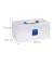 Aufbewahrungsbox 10024158_45 mit Deckel, außen 390x330x170mm, Kunststoff transparent/blau