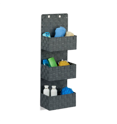 Hängeorganizer je Korb 4,0 l grau 25,0 x 15,0 x 75,0 cm
