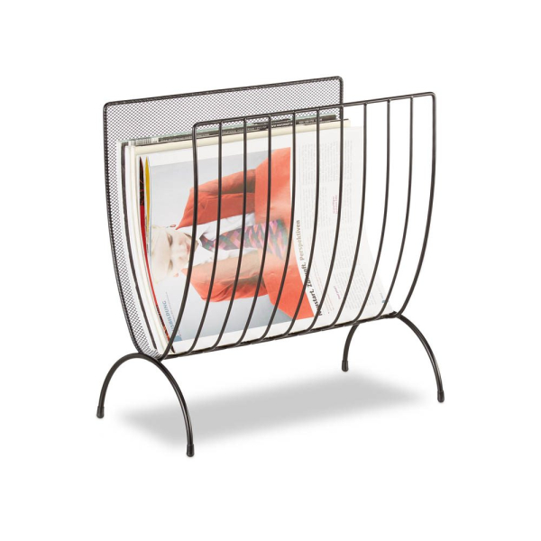 4052025952853 - Zeitungsständer Metall Zeitungshalter stehend Zeitschriftensammler schwarz HxBxT 35 x 34 x 18 cm black - Relaxdays 4052025952853 - Zeitungsständer Metall Zeitungshalter stehend Zeitschriftensammler schwarz HxBxT 35 x 34 x 18 cm black - Relaxdays