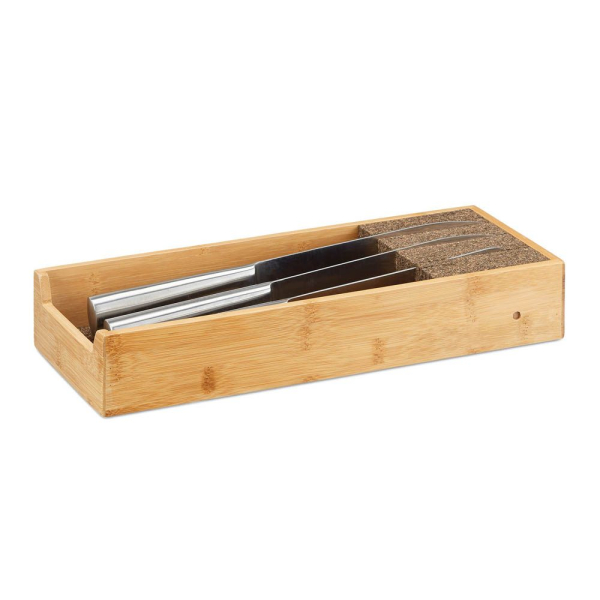 4052025955137 - Messerhalter Bambus Schubladeneinsatz für Messeraufbewahrung Schubladenorganizer hbt 65x38x155cm natur - Relaxdays 4052025955137 - Messerhalter Bambus Schubladeneinsatz für Messeraufbewahrung Schubladenorganizer hbt 65x38x155cm natur - Relaxdays