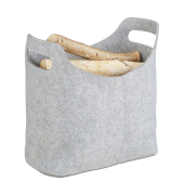 Kaminholztasche 20,0 l grau 40,0 x 23,0 x 39,5 cm