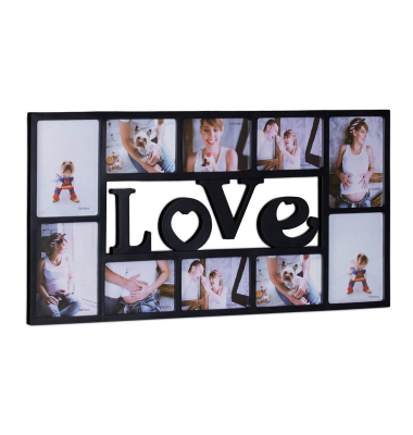 Collage-Bilderrahmen LOVE schwarz 72,0 x 36,5 cm